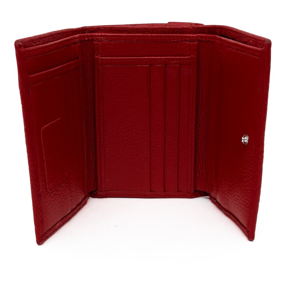 Дамско портмоне ENZO NORI модел CANDY естествена кожа червени рози